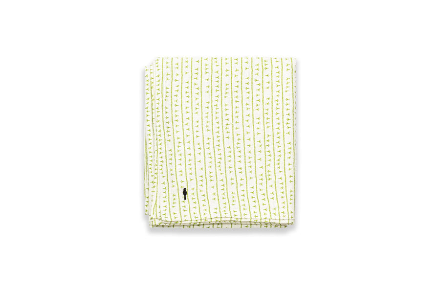 Nappe de table lin - Motif ARRASTA PÉ couleur VERT Nappes Sabia Brasilian Design