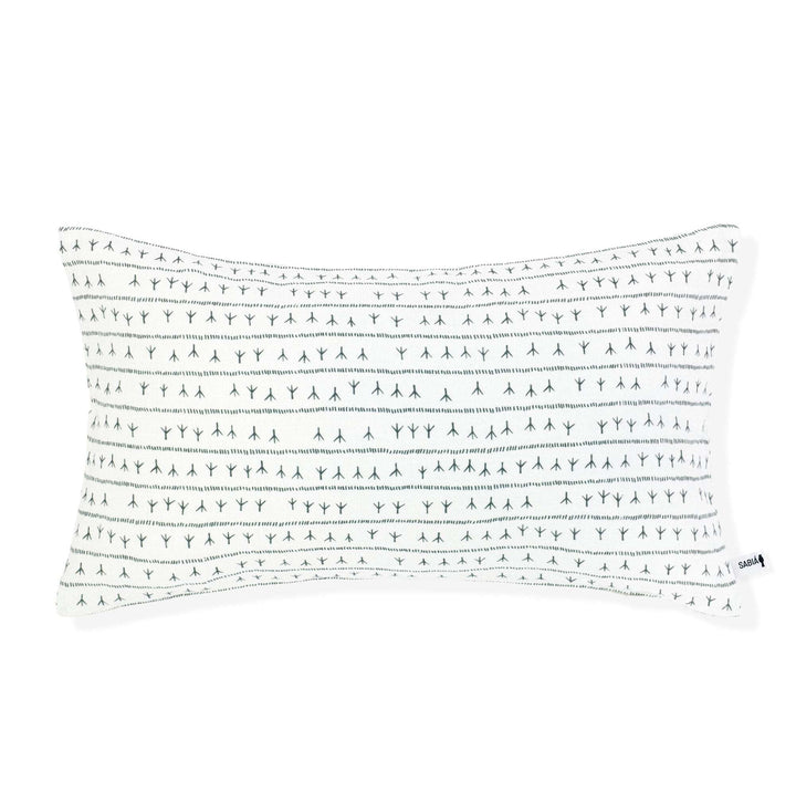 Housse de coussin lin 30x50 - Motif ARRASTA PÉ couleur vert FOLHA Housses de coussins Sabia Brasilian Design