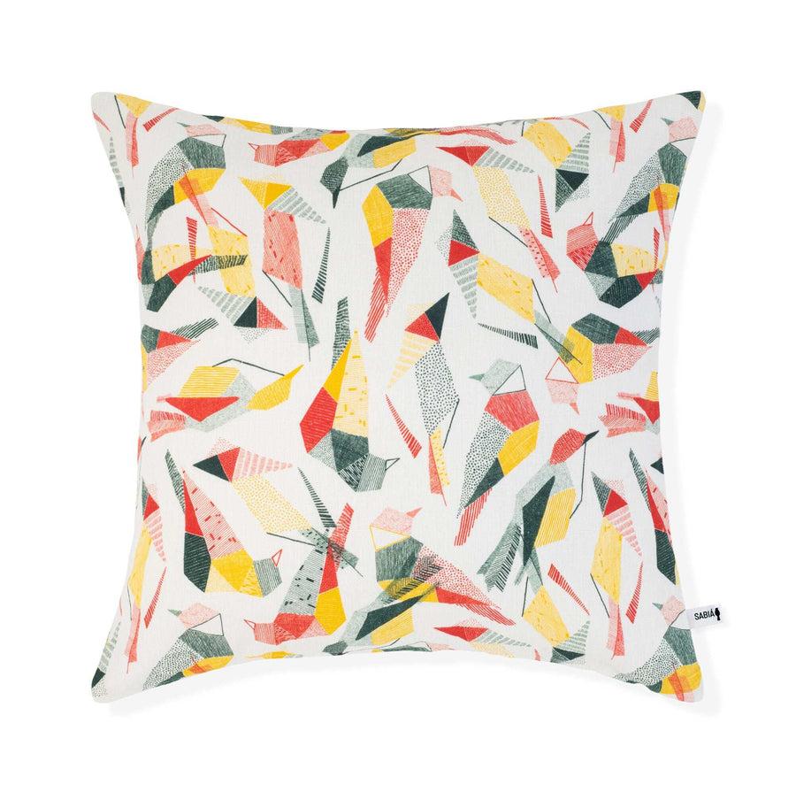 Housse de coussin lin 45x45 - Motif SABIÁ Housses de coussins Sabia Brasilian Design