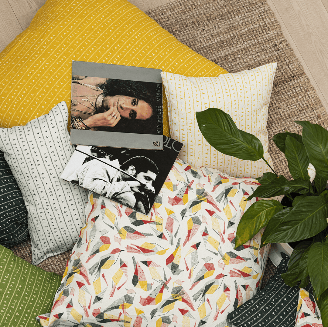 Housse de coussin lin 80x80 - Motif SABIÁ