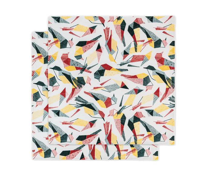 Serviette de table lin (par 2) 45x45 - Motif SABIÁ Serviettes de table Sabia Brasilian Design