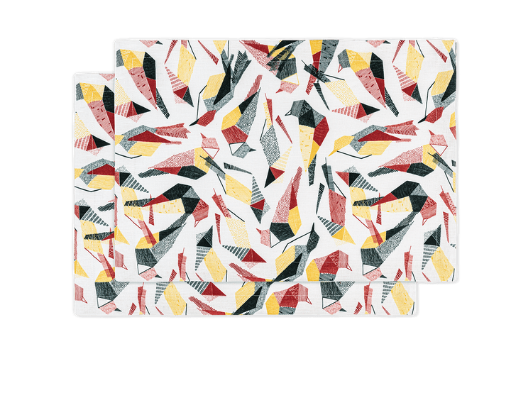 Set de table lin (par 2) encadré 35x50 - Motif SABIÁ Sets de table Sabia Brasilian Design