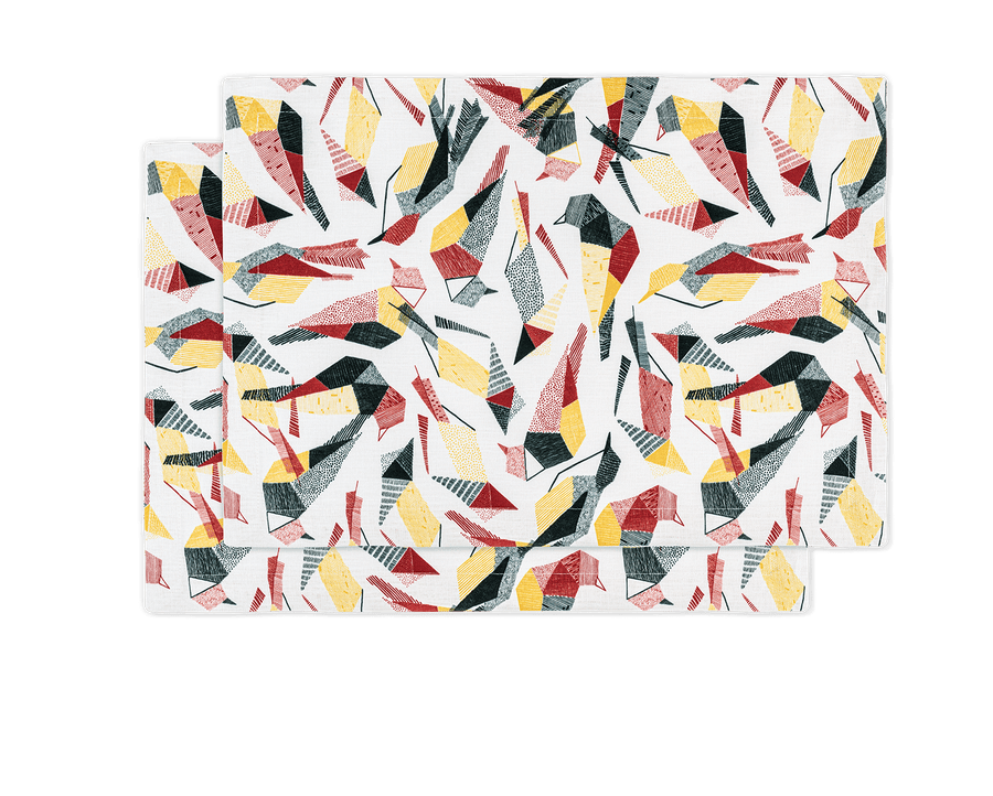 Set de table lin (par 2) encadré 35x50 - Motif SABIÁ Sets de table Sabia Brasilian Design