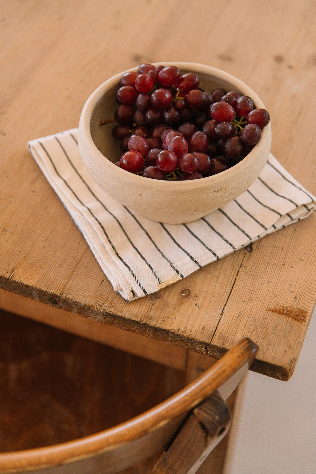 Ecru Slub Cotton Striped Napkins (set of 2)
