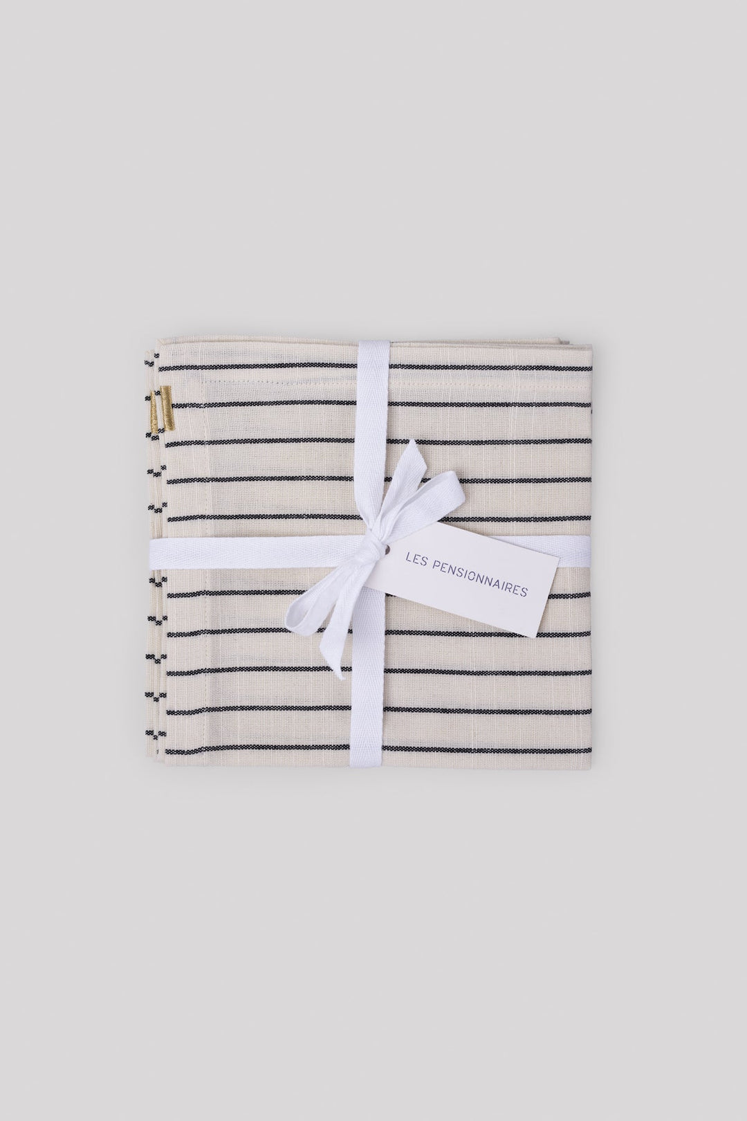Ecru Slub Cotton Striped Napkins (set of 2)