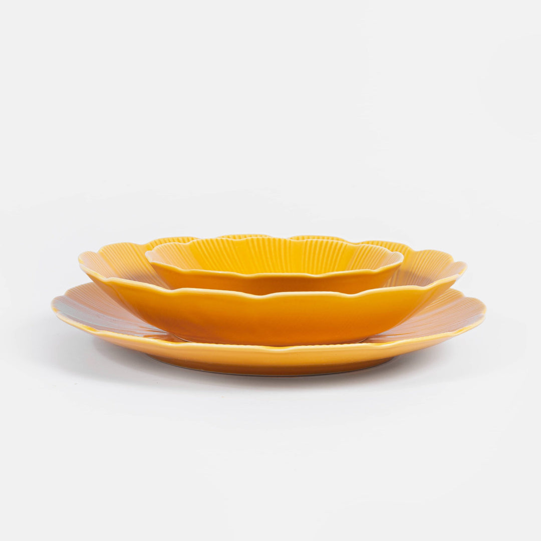 L'assiette creuse en porcelaine Tahiti - Jaune Assiettes creuses Ogre la Fabrique