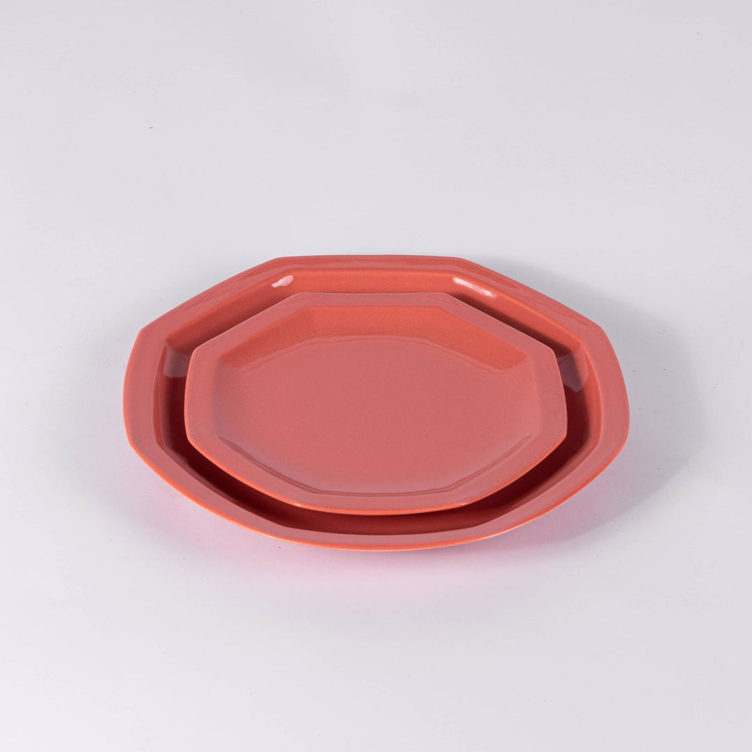 L'assiette à dessert en porcelaine octogonale - Terracotta Assiettes à dessert Ogre la Fabrique