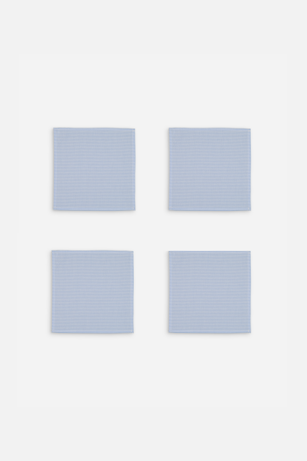 Lot de 4 serviettes de table petit vichy bleu ciel