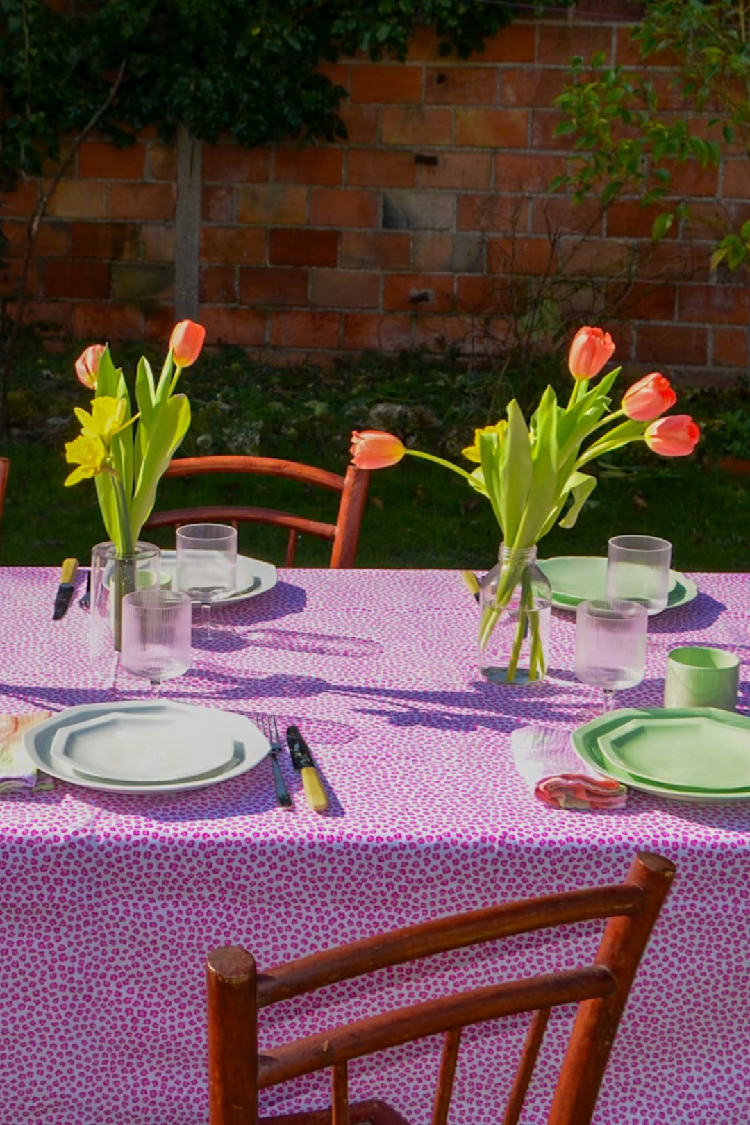 Nappe d'été Motif Graou rose