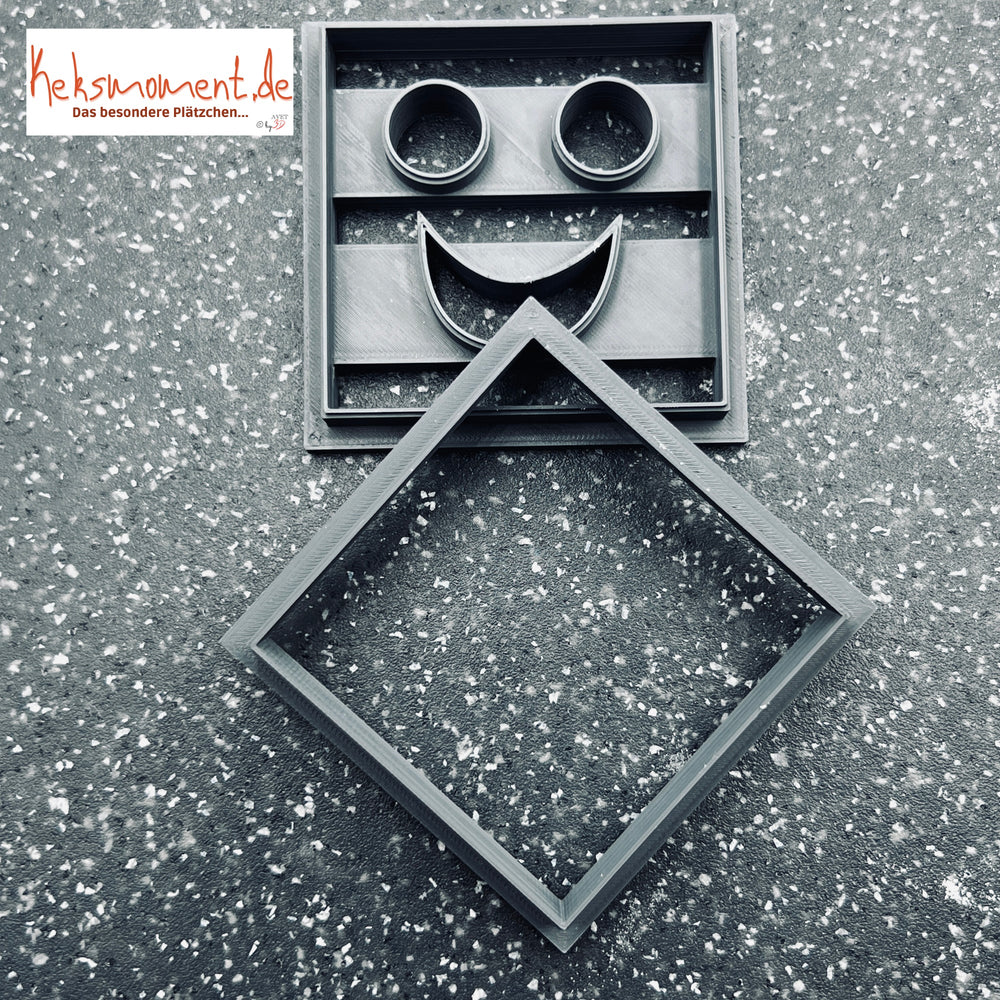 Emporte-pièce pour biscuit à fourrer Smiley carré Emporte-pièces Keksmoment