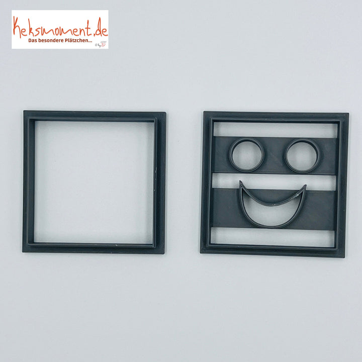 Emporte-pièce pour biscuit à fourrer Smiley carré Emporte-pièces Keksmoment