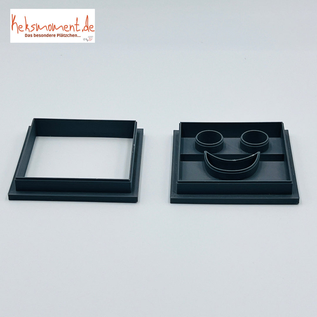 Emporte-pièce pour biscuit à fourrer Smiley carré Emporte-pièces Keksmoment