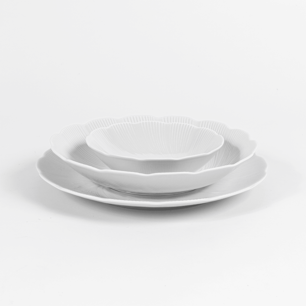 L'assiette creuse en porcelaine Tahiti - Blanche Assiettes creuses Ogre la Fabrique