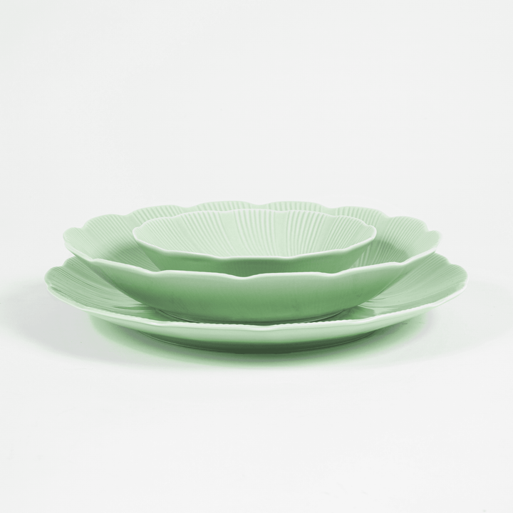 L'assiette creuse en porcelaine Tahiti - Verte Assiettes creuses Ogre la Fabrique