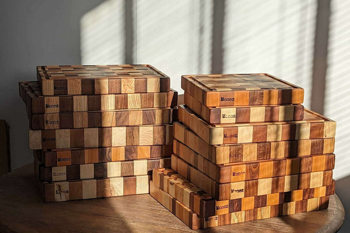 Billot Menez – Billot de cuisine damier en bois massif made in France par PLANC’H