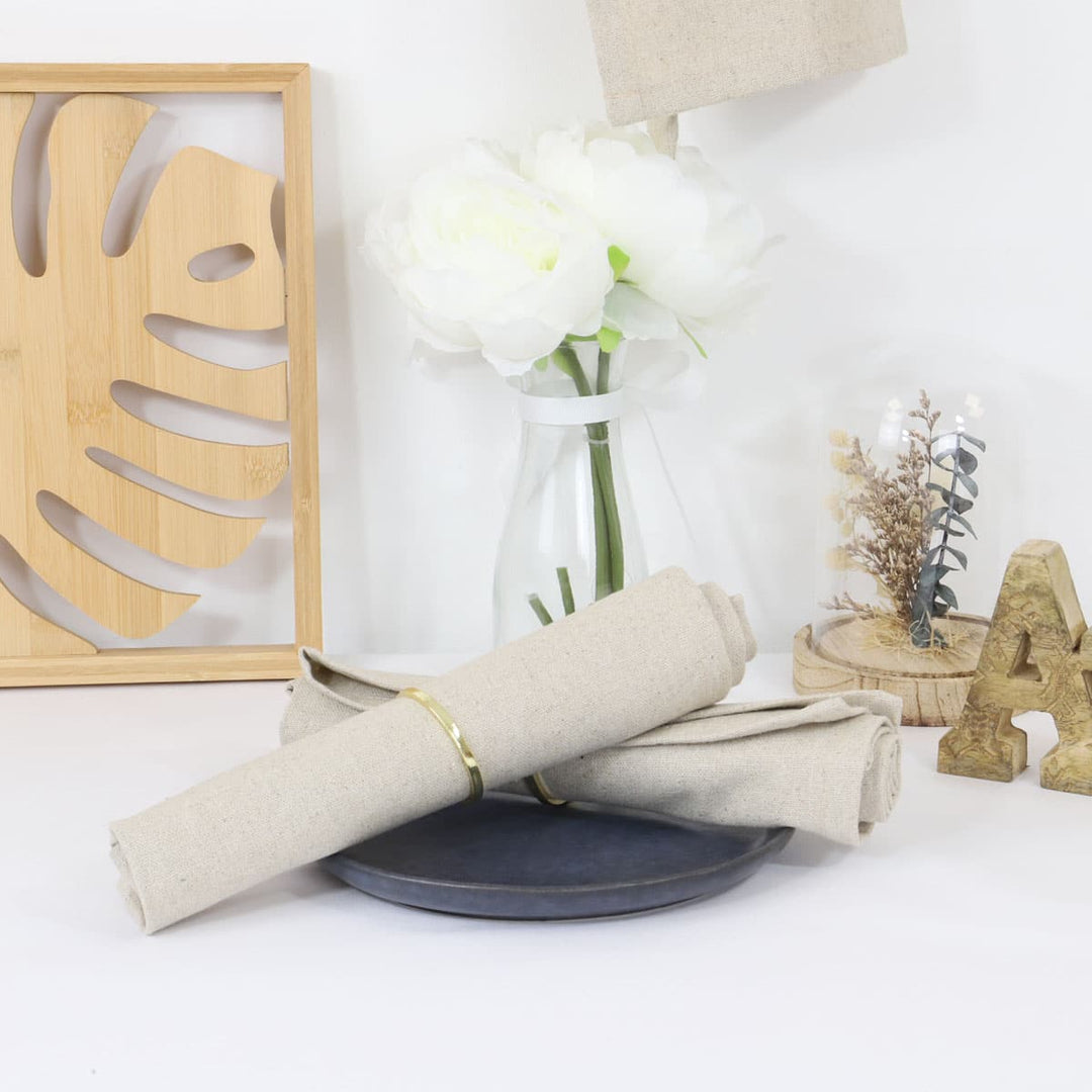 Lot de 6 serviettes de table 100% Lin LINELLE - Made in France Serviettes de table Linandelle