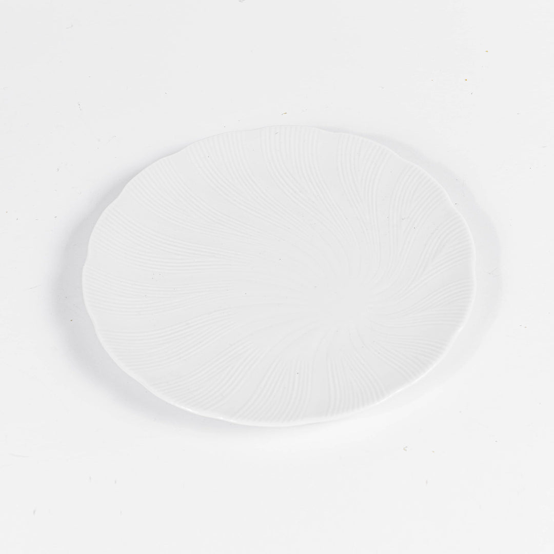 L'assiette à dessert en porcelaine Tahiti - Blanche Assiettes à dessert Ogre la Fabrique