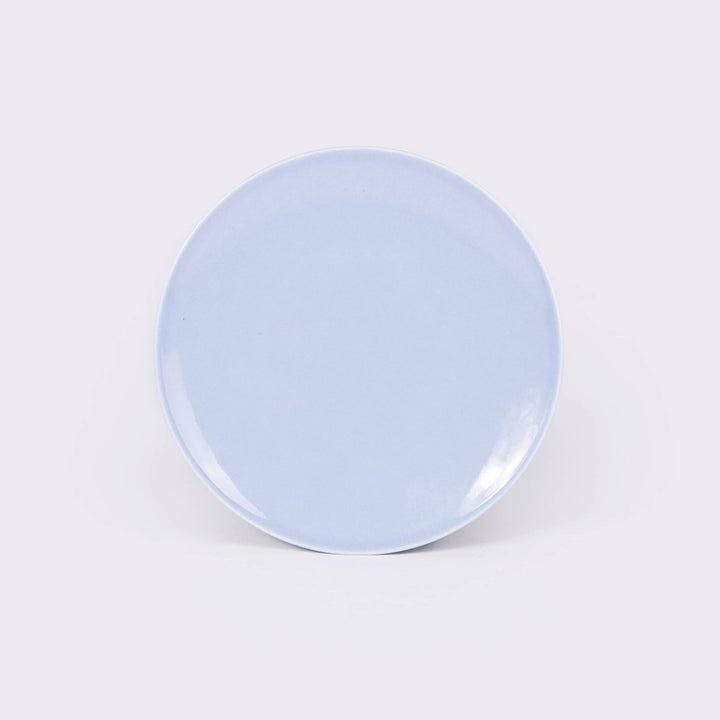L'assiette à dessert en porcelaine ronde - Bleu pastel Assiettes à dessert Ogre la Fabrique