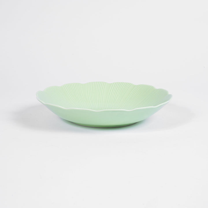 L'assiette creuse en porcelaine Tahiti - Verte Assiettes creuses Ogre la Fabrique