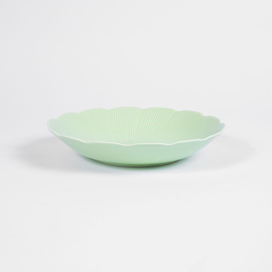 L'assiette creuse en porcelaine Tahiti - Verte Assiettes creuses Ogre la Fabrique