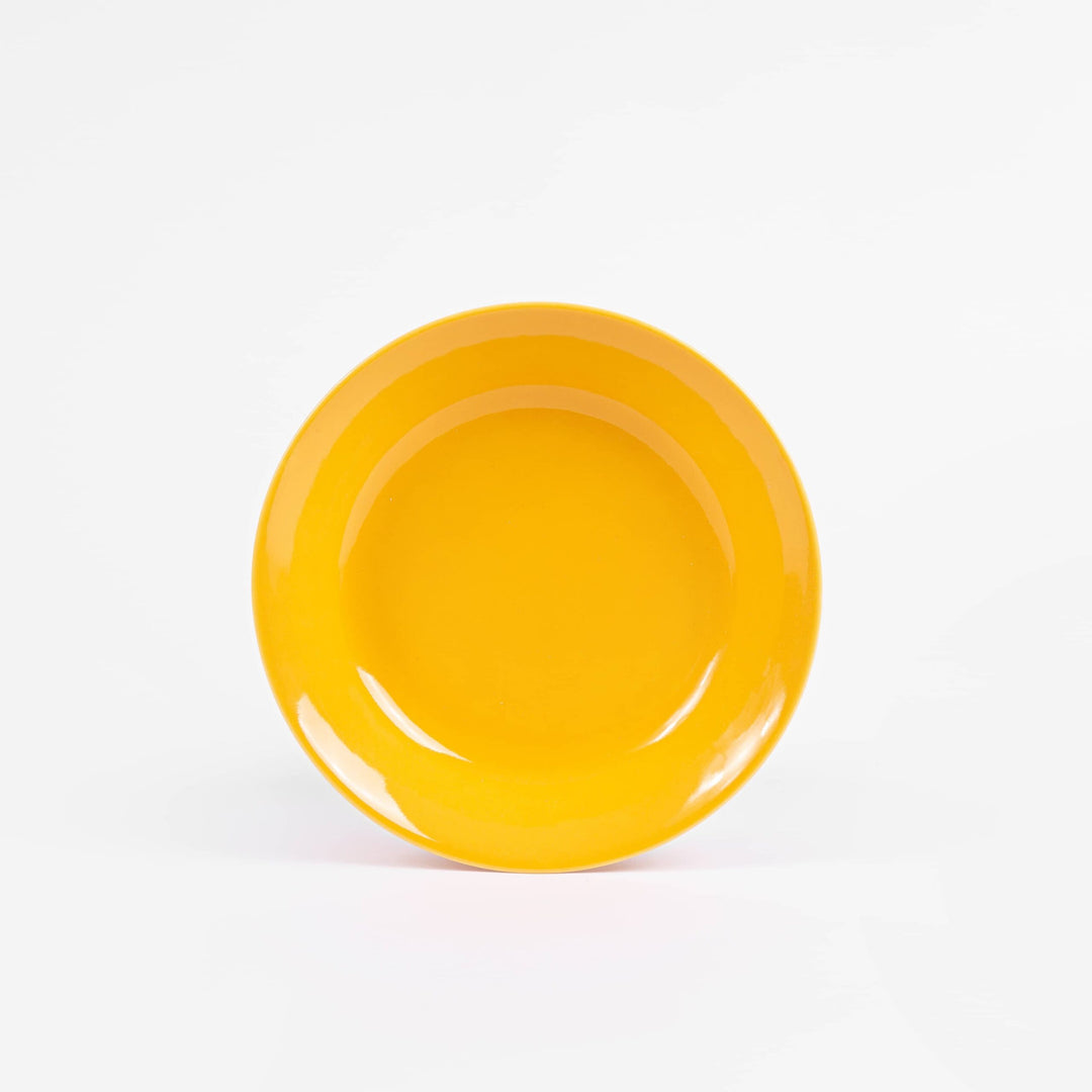 L'assiette creuse ronde en porcelaine - Jaune moutarde Assiettes creuses Ogre la Fabrique
