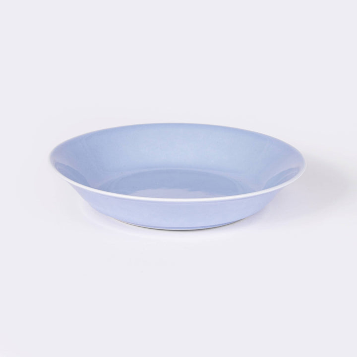 L'assiette creuse ronde en porcelaine - Bleu pastel Assiettes creuses Ogre la Fabrique