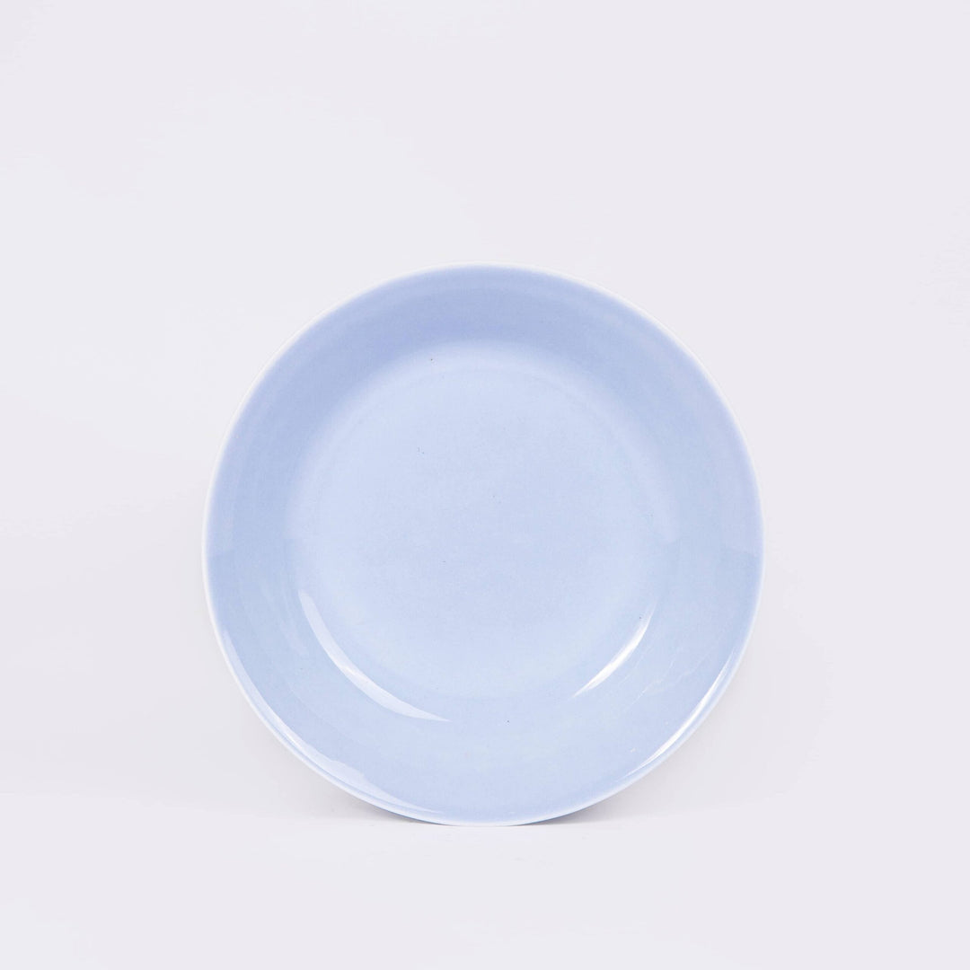 L'assiette creuse ronde en porcelaine - Bleu pastel Assiettes creuses Ogre la Fabrique