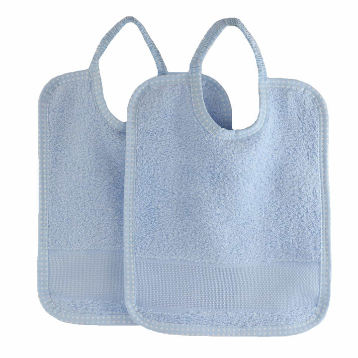 Lot de 2 bavoirs elastique avec toile aïda MAIDA Bavoirs Linandelle