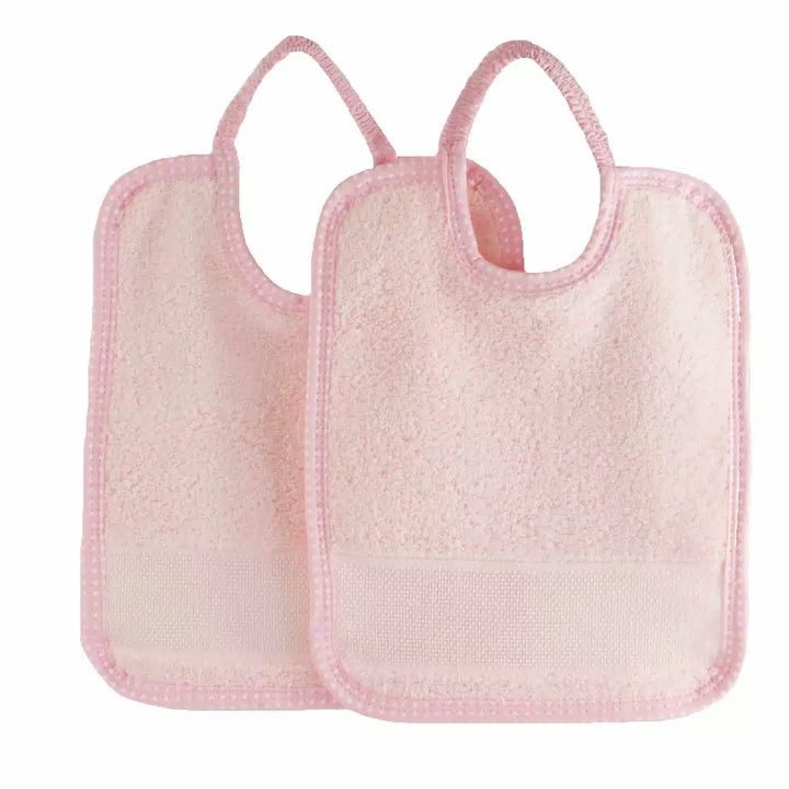 Lot de 2 bavoirs elastique avec toile aïda MAIDA Bavoirs Linandelle
