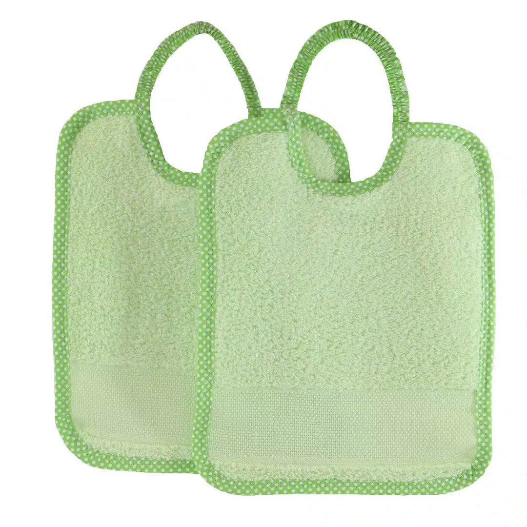 Lot de 2 bavoirs elastique avec toile aïda MAIDA Bavoirs Linandelle