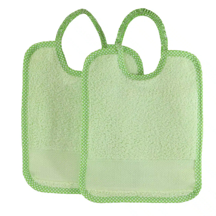 Lot de 2 bavoirs elastique avec toile aïda MAIDA Bavoirs Linandelle