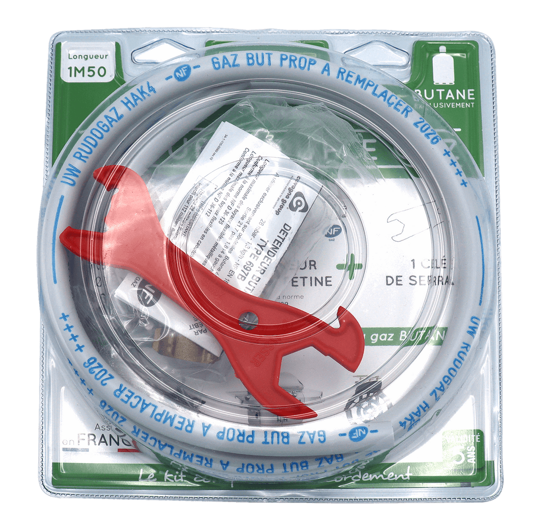 Kit tube souple 6 x 12 5 ans 1,50 m + détendeur butane + tétine + clé - Le Pratique Ustensiles sous vide Le Pratique