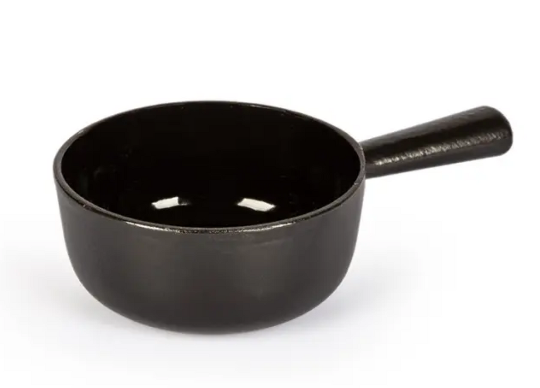 Caquelon en fonte émaillée 14cm Swiss Made - version BLACK Caquelons de fondue AperoCheese