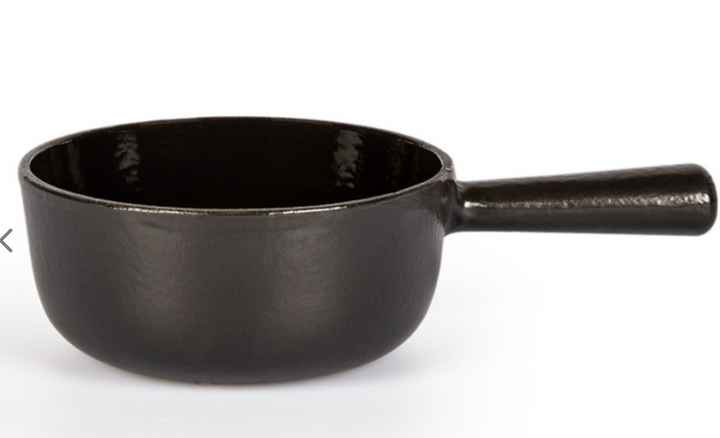 Caquelon en fonte émaillée 14cm Swiss Made - version BLACK Caquelons de fondue AperoCheese