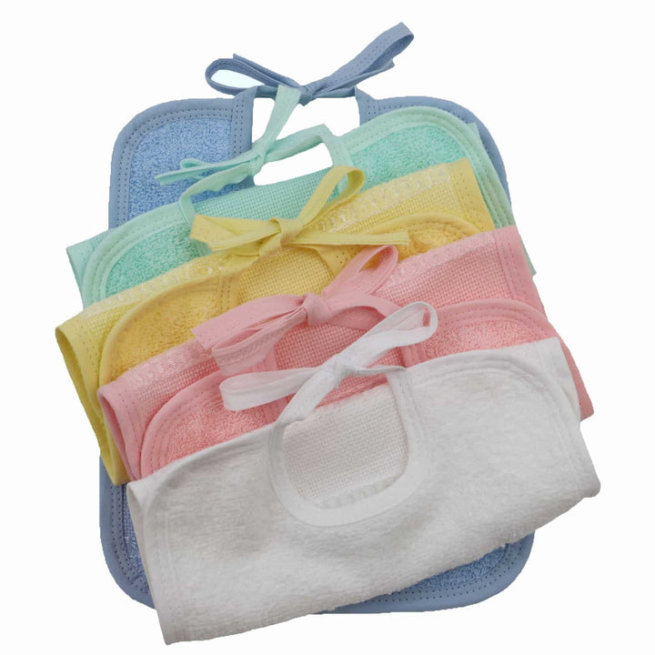 Lot de 2 bavoirs à liens avec toile aïda BAIDA Bavoirs Linandelle