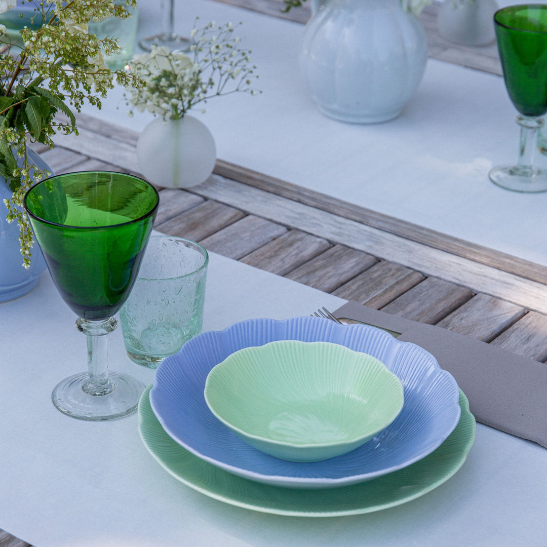 L'assiette plate en porcelaine Verte - Tahiti Assiettes à diner Ogre la Fabrique