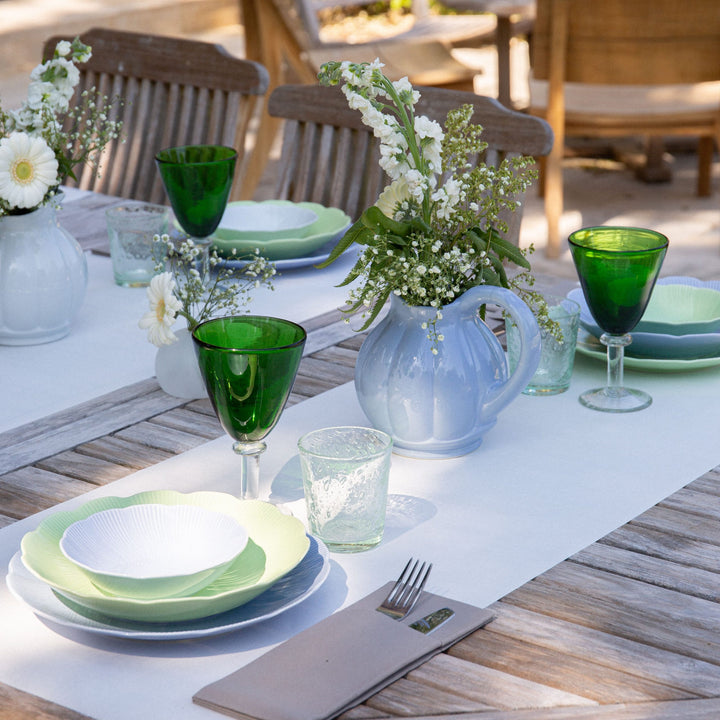L'assiette creuse en porcelaine Tahiti - Verte Assiettes creuses Ogre la Fabrique