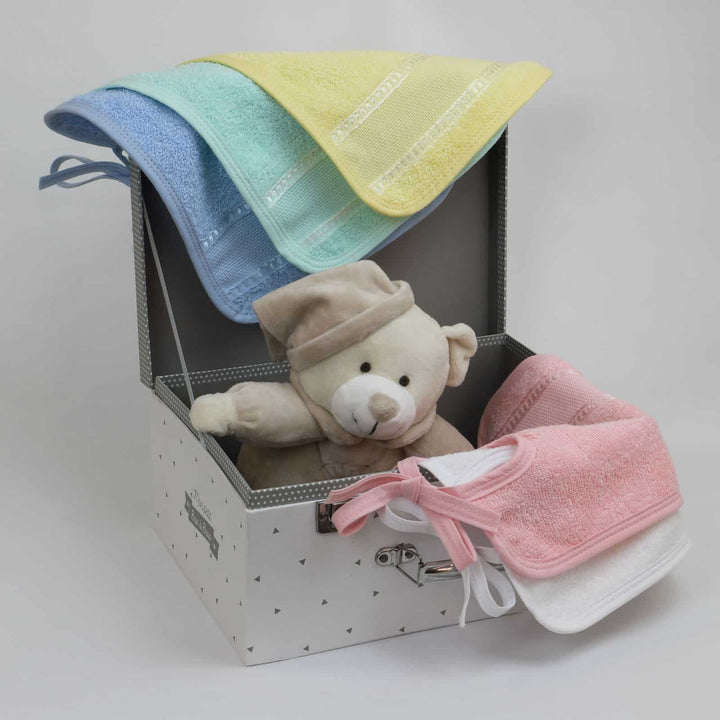 Lot de 2 bavoirs à liens avec toile aïda BAIDA Bavoirs Linandelle