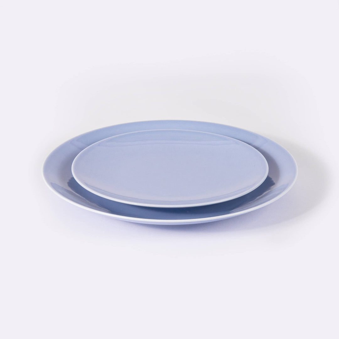 L'assiette à dessert en porcelaine ronde - Bleu pastel Assiettes à dessert Ogre la Fabrique