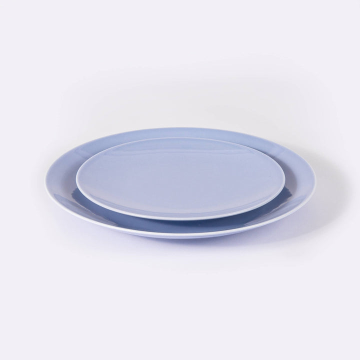 L'assiette à dessert en porcelaine ronde - Bleu pastel Assiettes à dessert Ogre la Fabrique