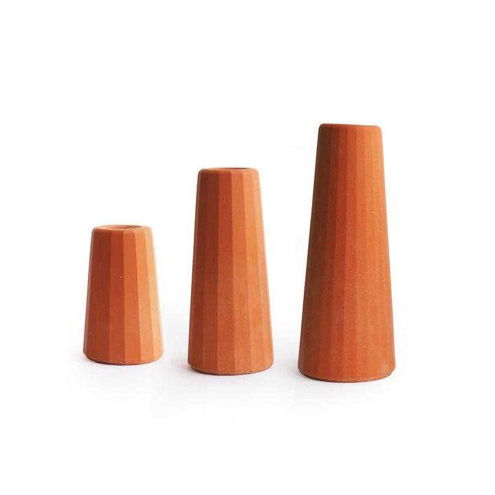 Vases en béton trio - Facette Vases Gone's