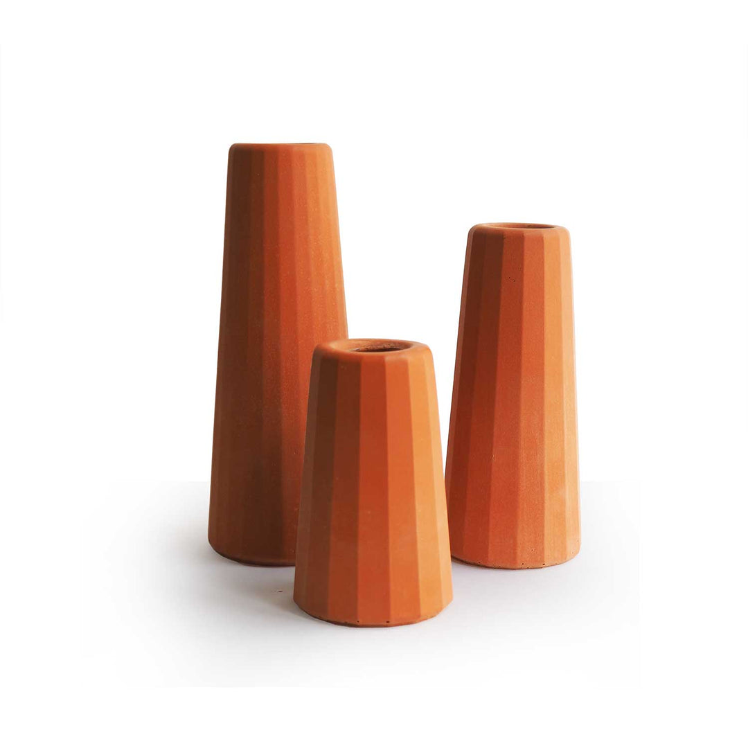 Vases en béton trio - Facette Vases Gone's