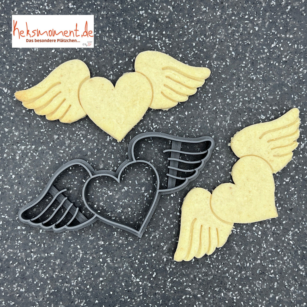 Emporte-pièce "Coeur ailé" Emporte-pièces Keksmoment