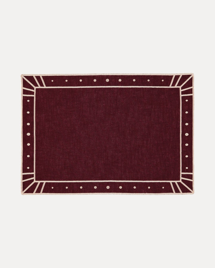 Placemat Belle Nuit, Bordeaux and Salmon
