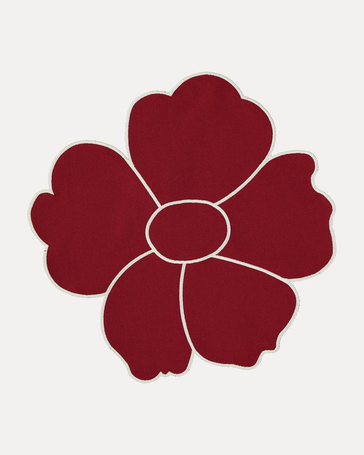 Placemat Daisy, red