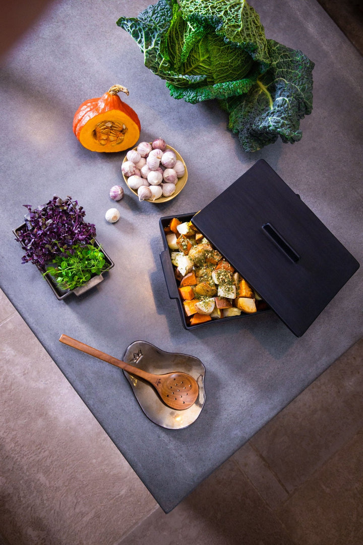 Petite assiette / repose-cuillère - 1 pièce - Platine