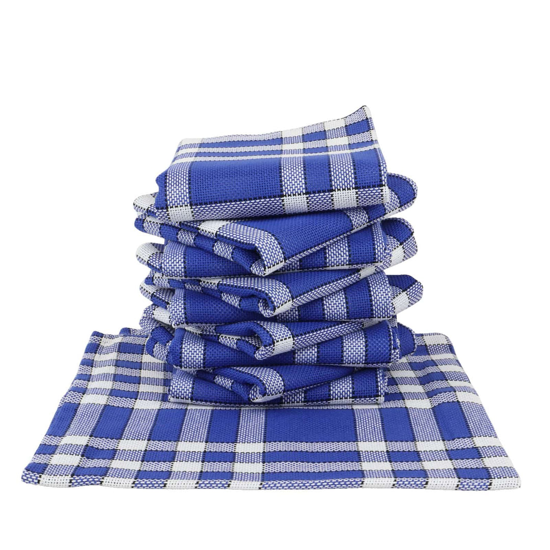 Lot de serviettes de table carreaux vichy normand bleu NELLY Serviettes de table Linandelle