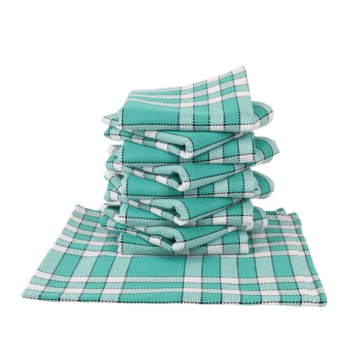 Lot de serviettes de table carreaux vichy normand vert NELLY Serviettes de table Linandelle
