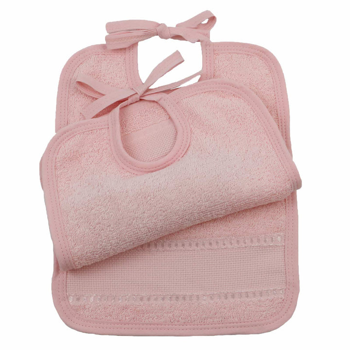 Lot de 2 bavoirs à liens avec toile aïda BAIDA Bavoirs Linandelle