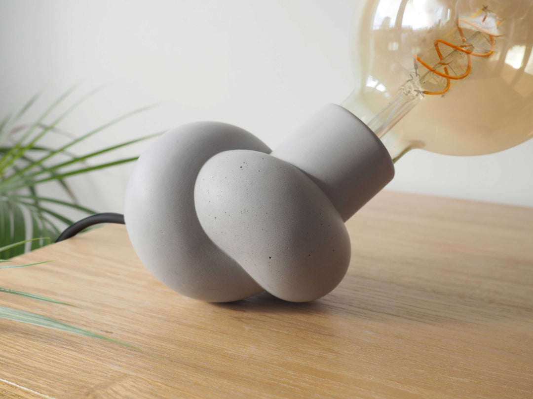 Lampe à poser béton et bois - Noeud Lampes Gone's